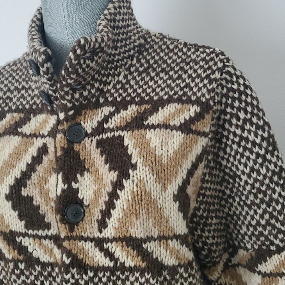 Express | Handknit Dad Sweater Cardigan - Picture 5 of 7